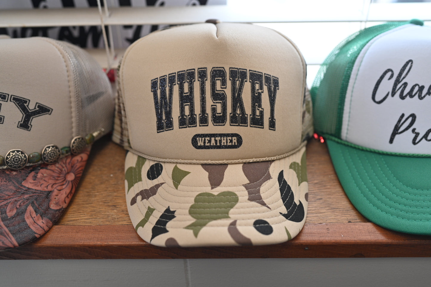 whiskey Weather trucker hat