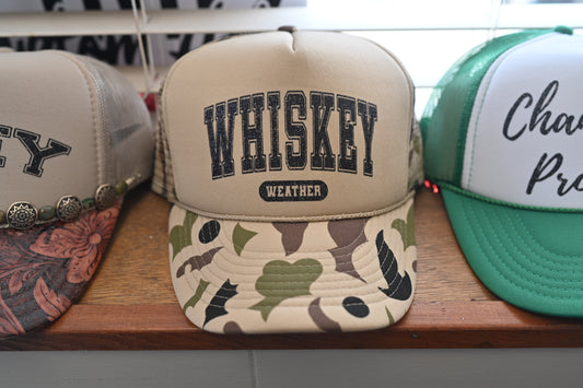 whiskey Weather trucker hat