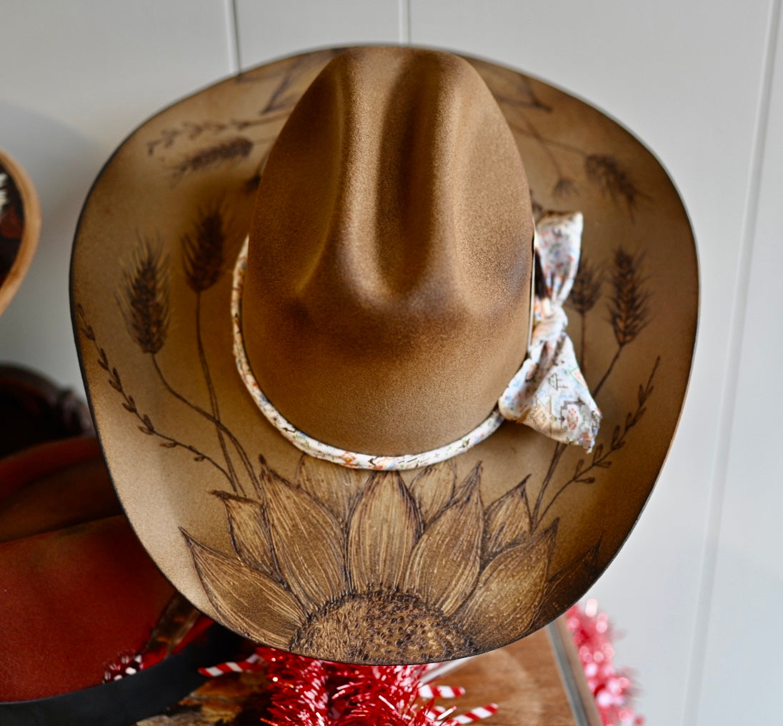 Sunflowers cowboy hat