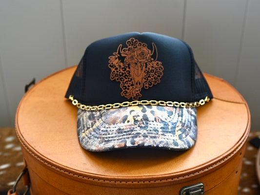 Foiled trucker with lasered patch