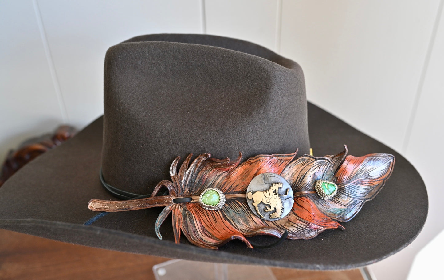 Broncho hat feather